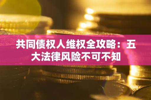 济南共同债权人维权全攻略：五大法律风险不可不知