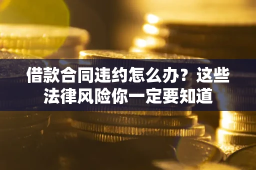 济南借款合同违约怎么办？这些法律风险你一定要知道