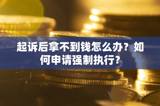 济南起诉后拿不到钱怎么办？如何申请强制执行？