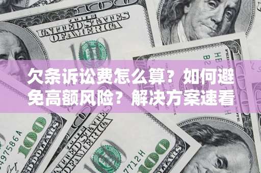 济南欠条诉讼费怎么算？如何避免高额风险？解决方案速看！