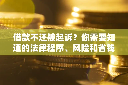 济南借款不还被起诉？你需要知道的法律程序、风险和省钱技巧